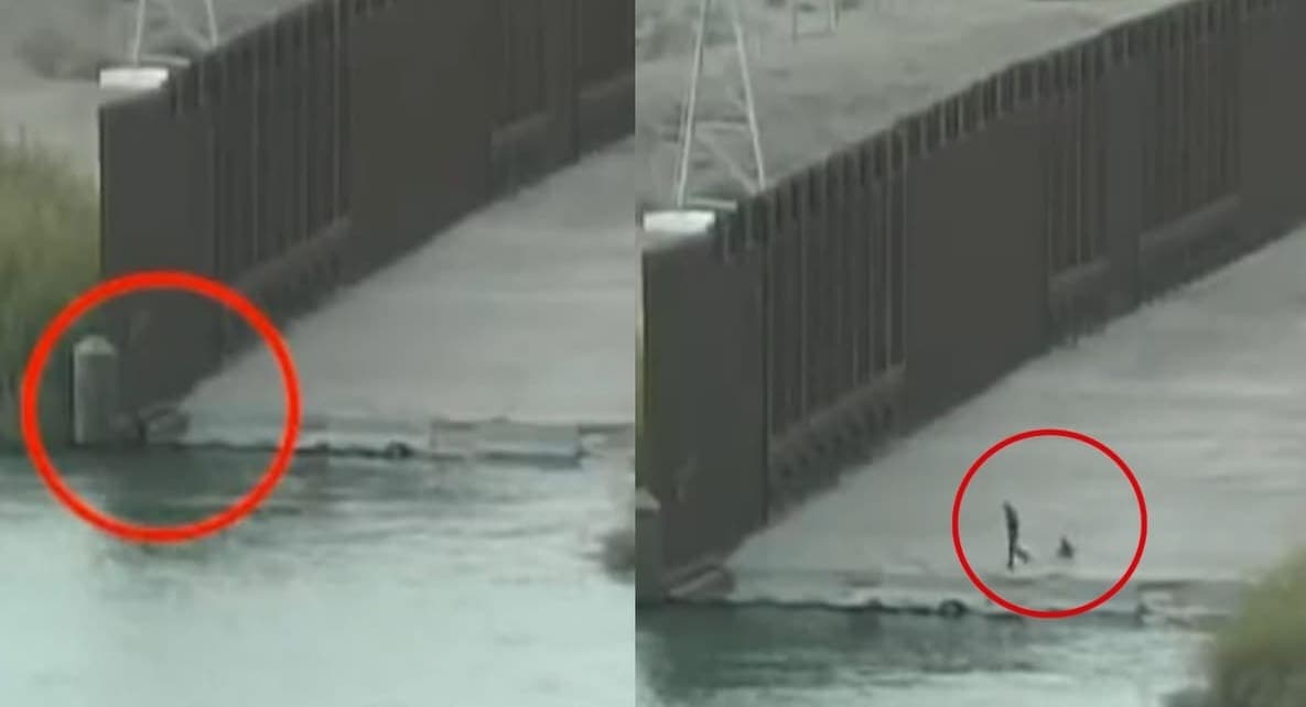 VIDEO: Captan a coyote abandonando a un bebé guatemalteco en frontera con EEUU