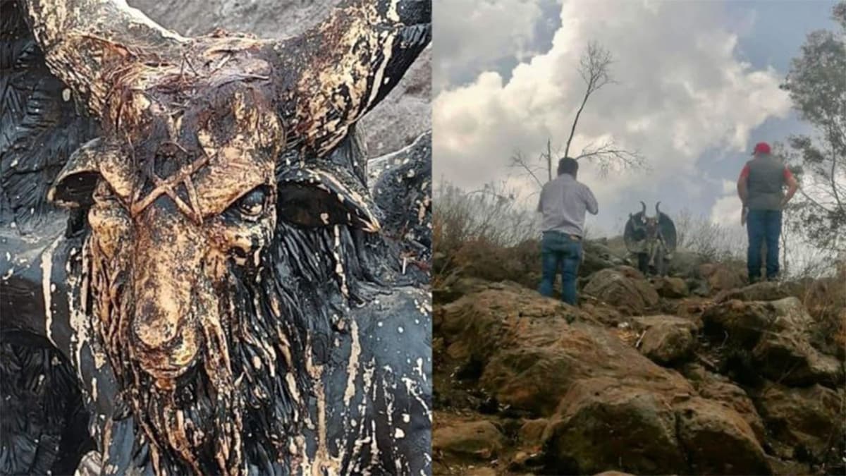 En plana Semana Santa: encuentran altar satánico en Sierra de Guadalupe
