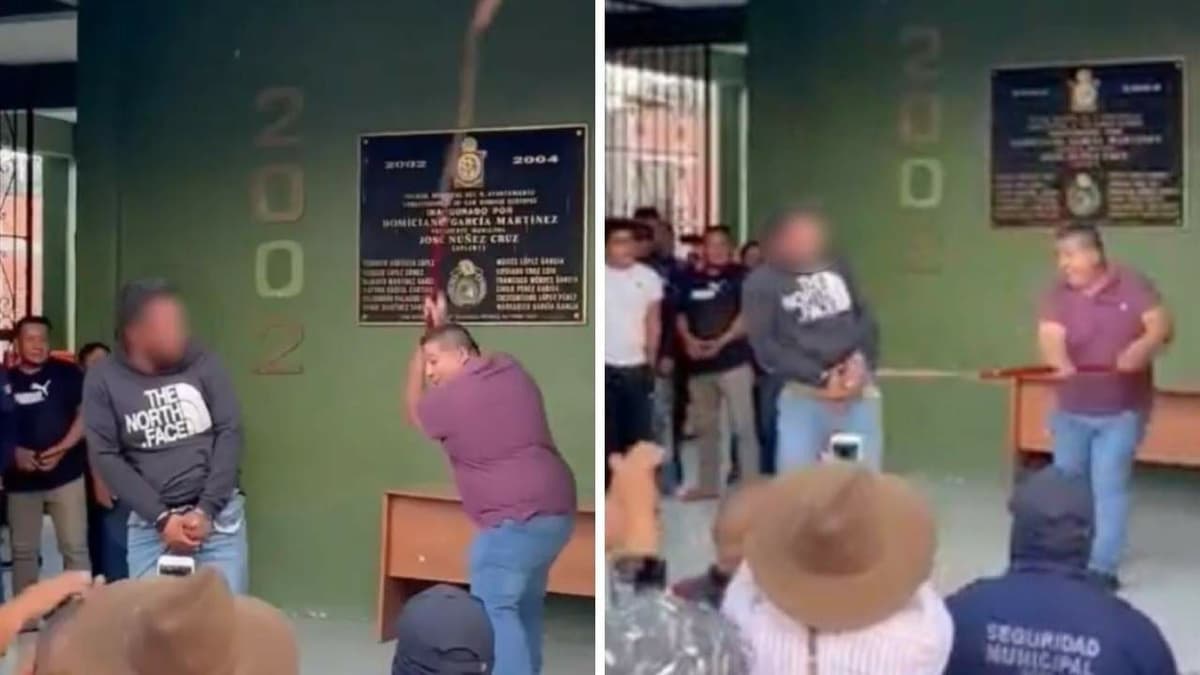 VIDEO: Dan latigazos a un delincuente como castigo en Oaxaca