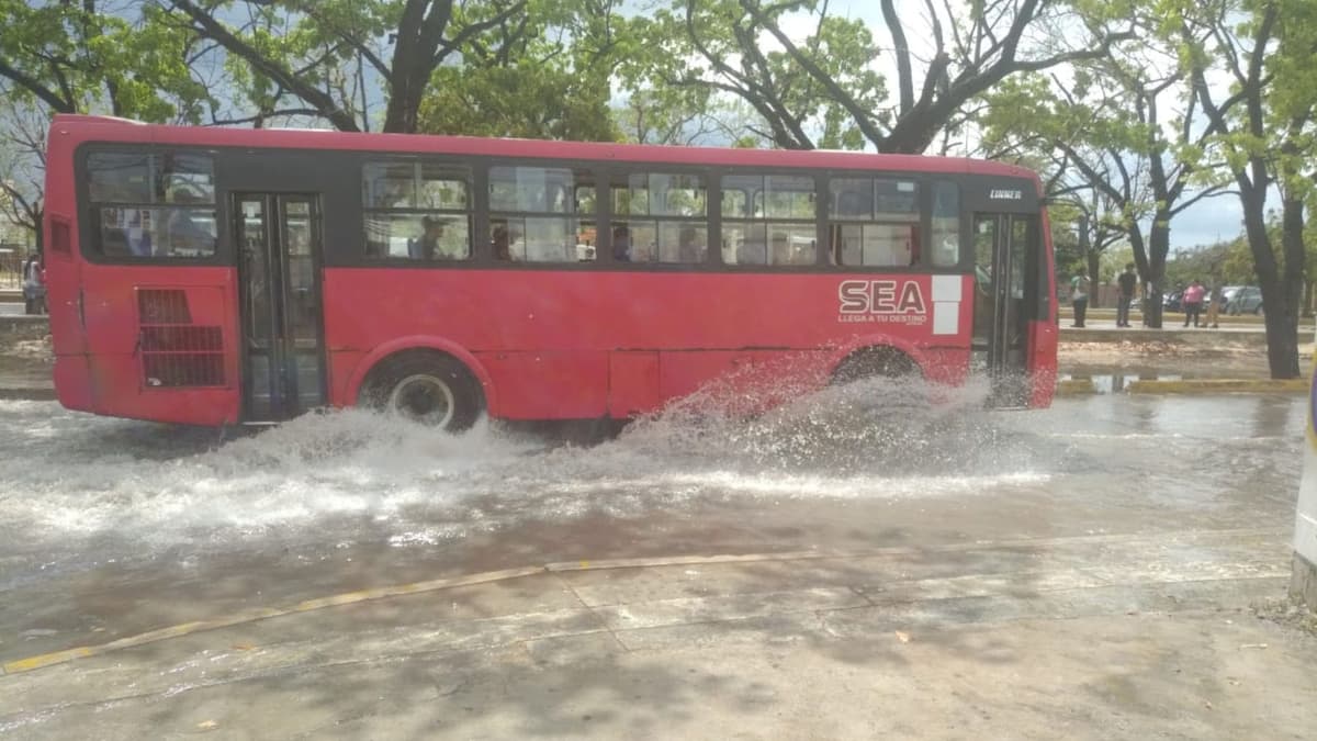 Fuertes lluvias sorprenden a la gente de Cancún y dejan inundadas varias calles del centro