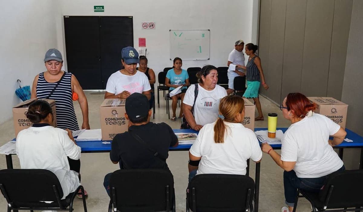 Destaca, Pablo Bustamante, segunda entrega de paquetes alimentarios “Comemos Tod@s” en Quintana Roo