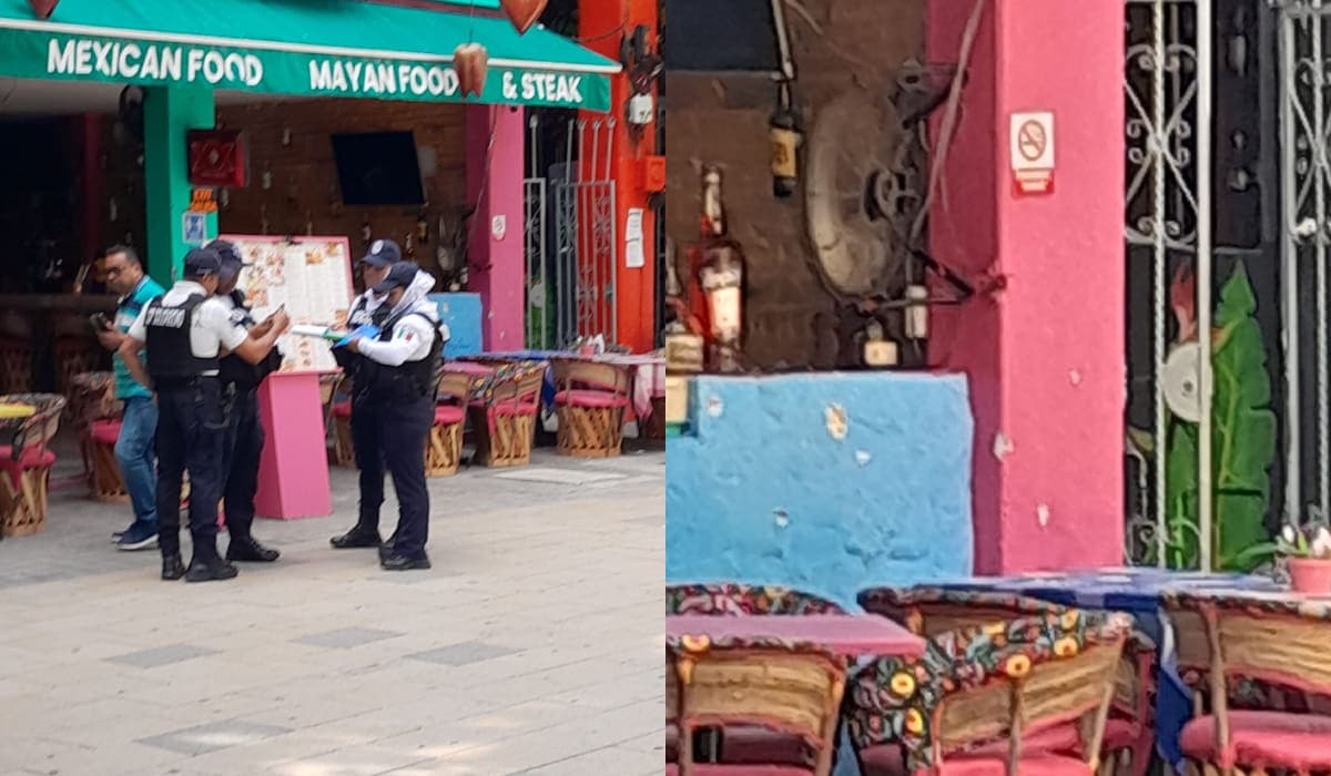 Balean fachada del restaurante 'Las Camelias', en la Quinta Avenida; no hay lesionados