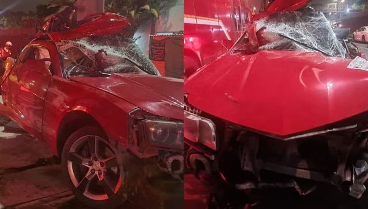 Video: Auto deportivo 'Camaro' se parte por la mitad tras impresionante choque en la CDMX; una persona murió