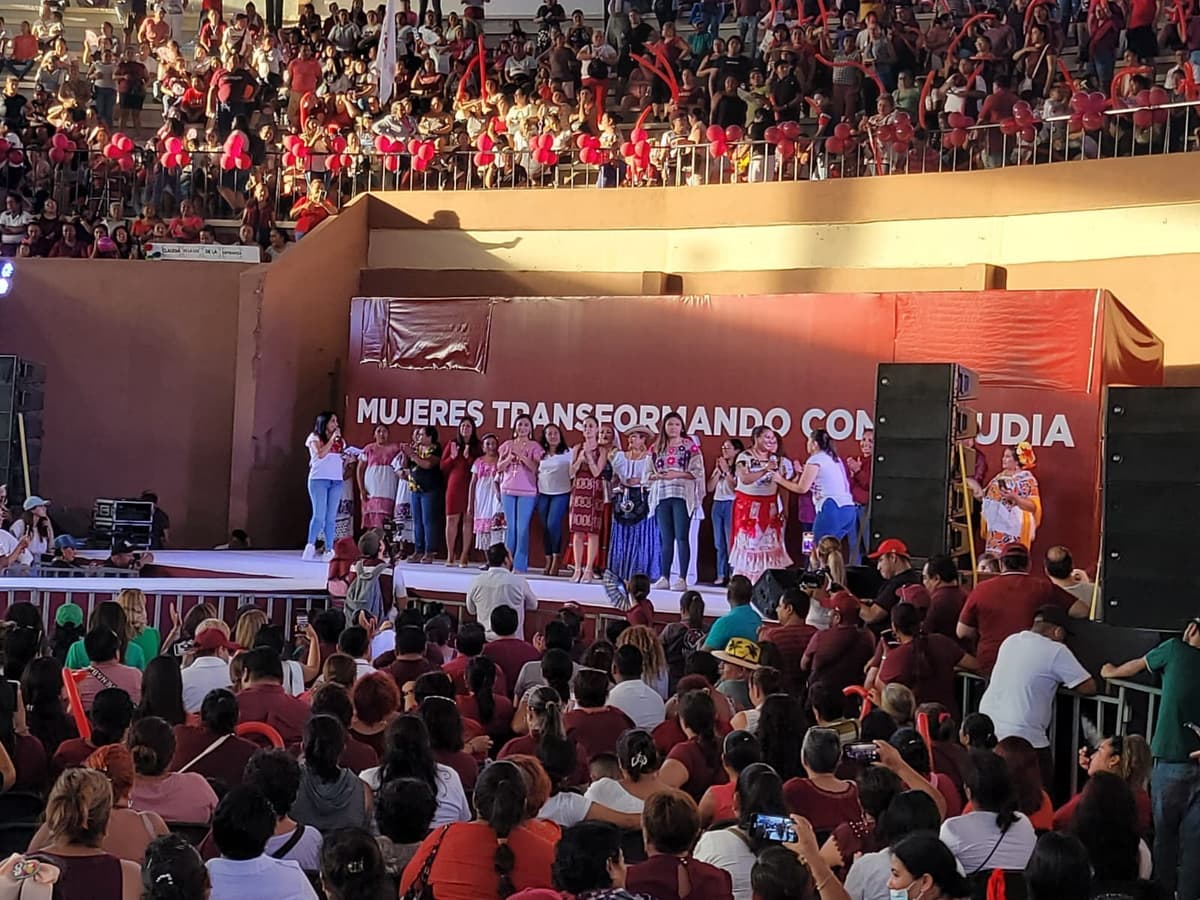 Afirma Claudia Sheinbaum que es tiempo de las mujeres y que lleva un año de puntera en las encuestas