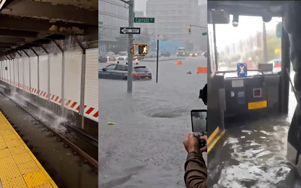 Video: New York en estado de emergencia por fuertes lluvias e inundaciones