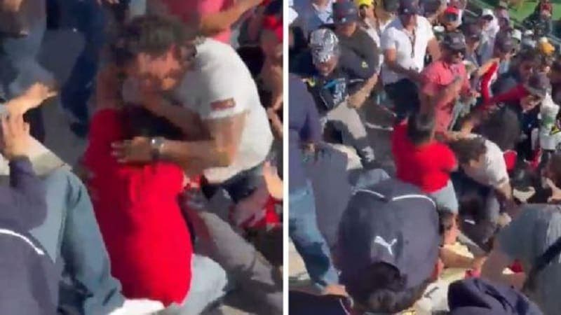 Video: Aficionados de la Fórmula 1 protagonizan pelea en el GP México