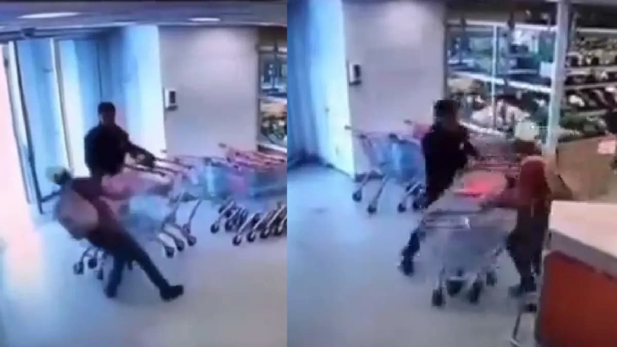 Video: Empleado detiene a ladrón tras noquearlo con una botella