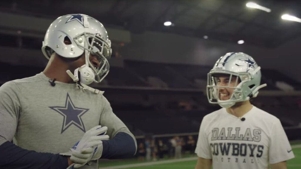 Checo Pérez estuvo en el entrenamiento de Dallas Cowboys, previo al GP de EEUU