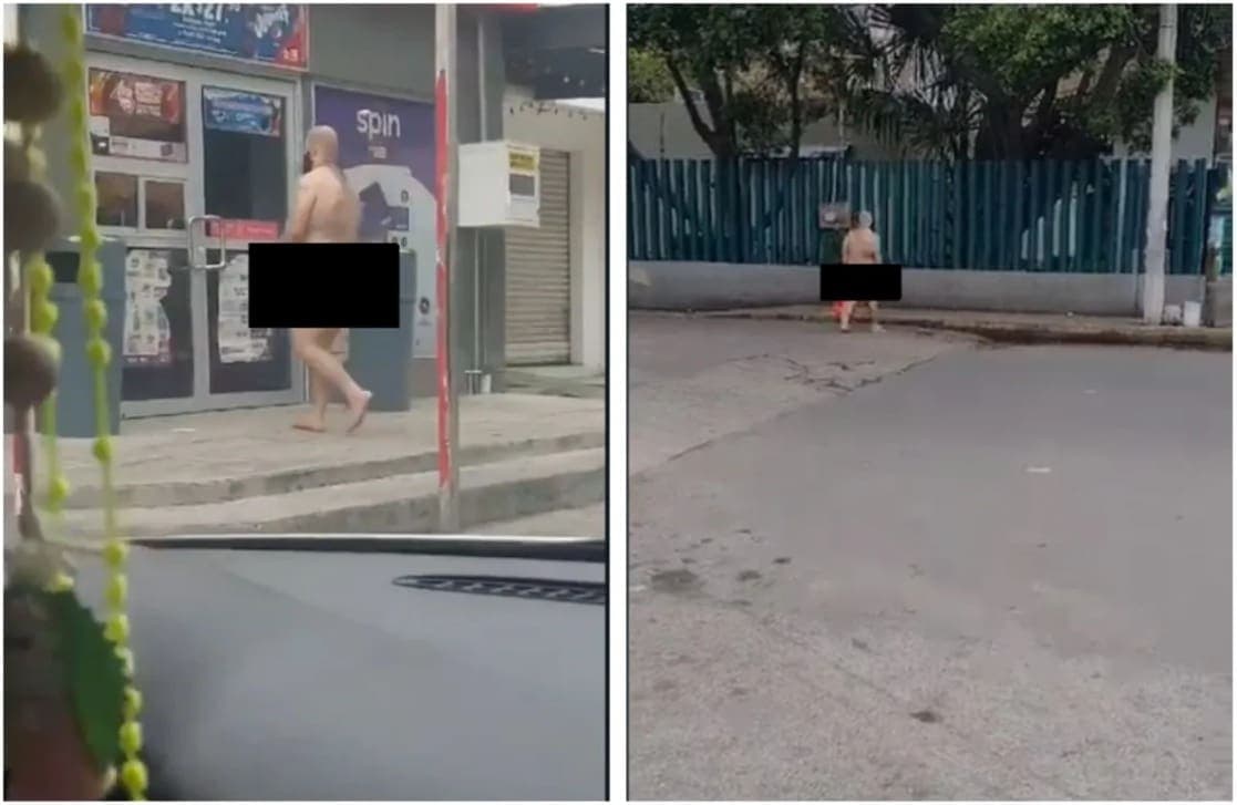 Terminator versión yuca: hombre se pasea desnudo en Mérida