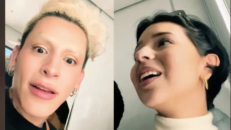 Video: Ángela Aguilar y Kunno quedan atrapados dentro de un elevador en España