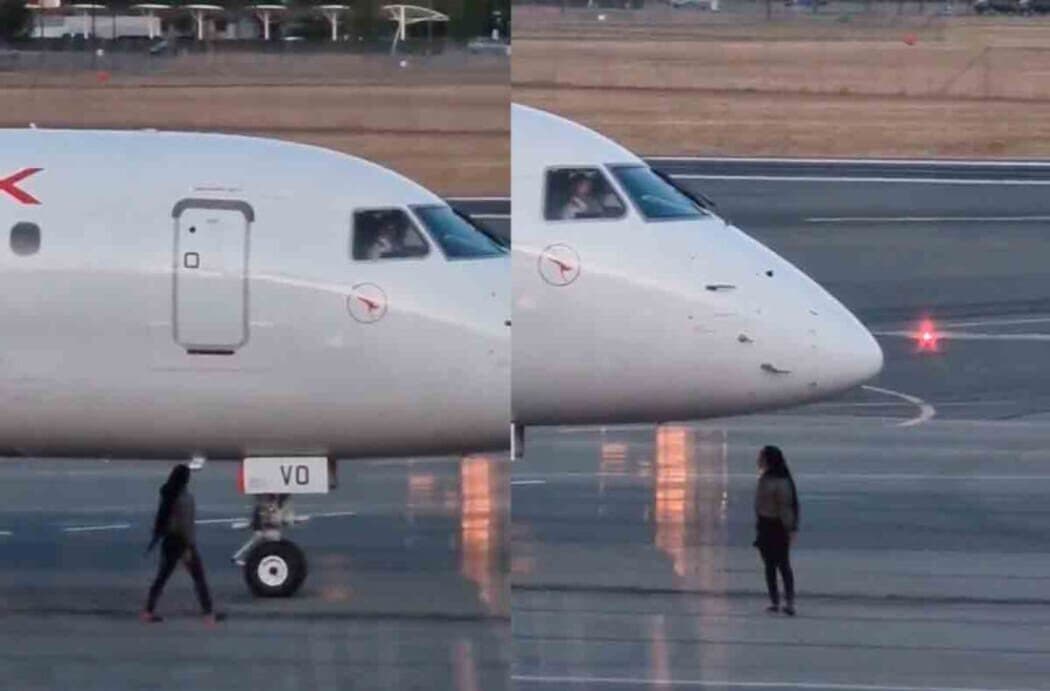 Video: Mujer que perdió su vuelo corre hacia la pista para abordar el avión
