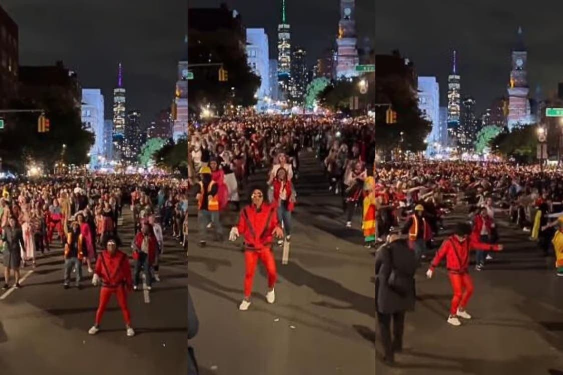 Video: "Thriller" de Michael Jackson se apodera del 'Halloween' en New York