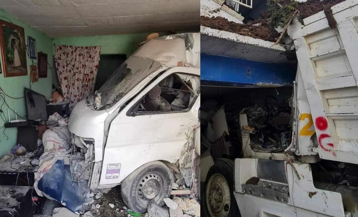 Camión de volteo se estrella contra casa en Tultitlán, Edomex; dejó 2 muertos y 3 lesionados