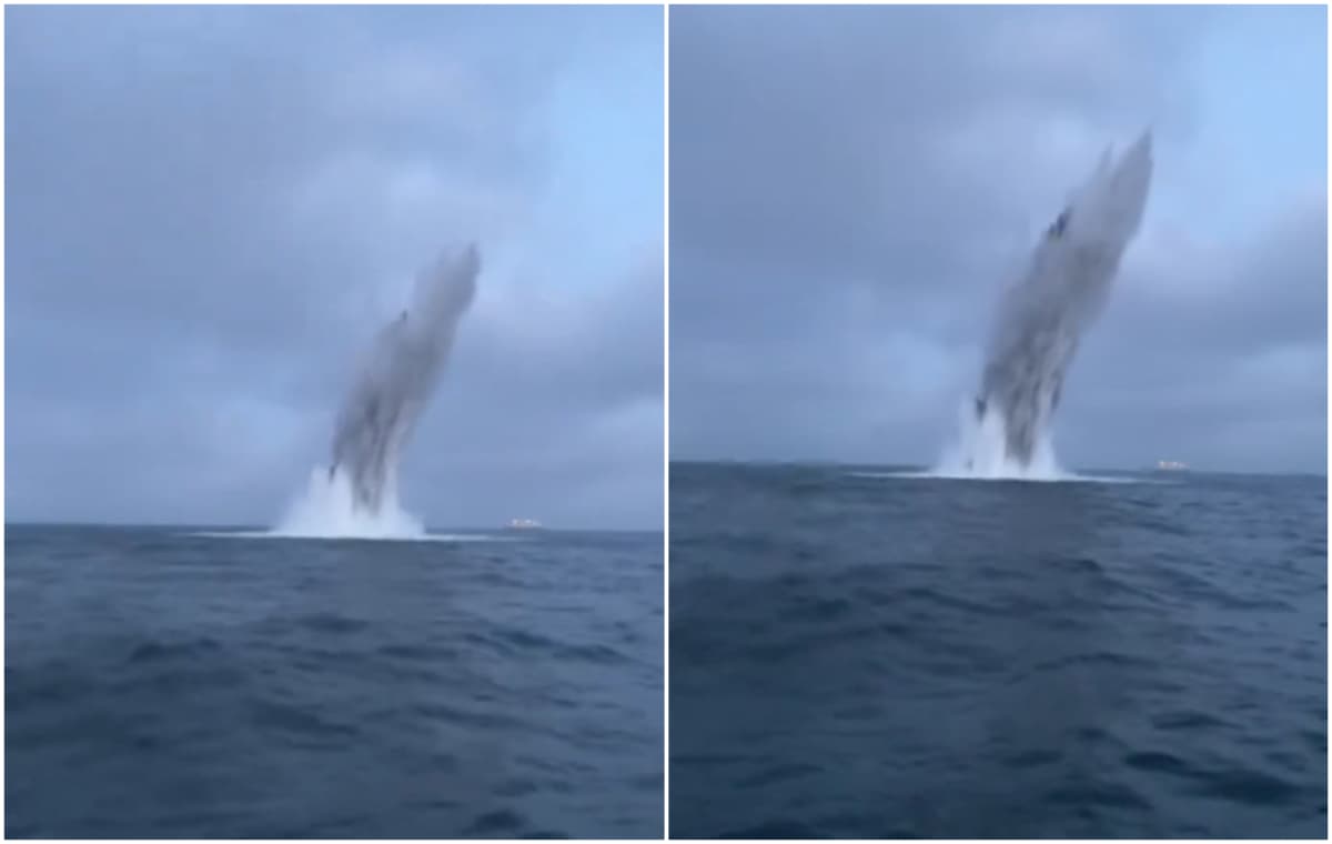 Video: Detonan bomba de la Segunda Guerra Mundial en la costa de Dinamarca