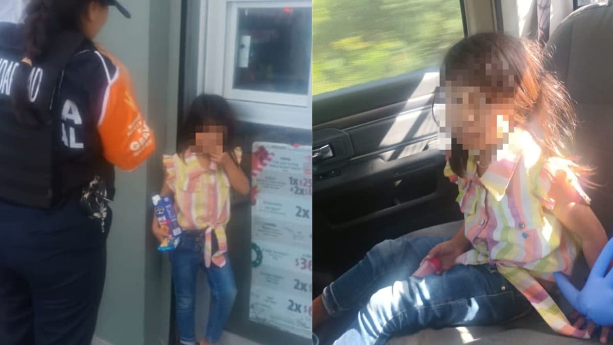 Policía encuentra a niña de seis años perdida en Playa del Carmen, no recuerda sus apellidos