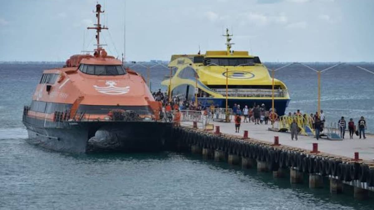 A causa del clima suspenden los cruces de ferry de Playa del Carmen a Cozumel y viceversa