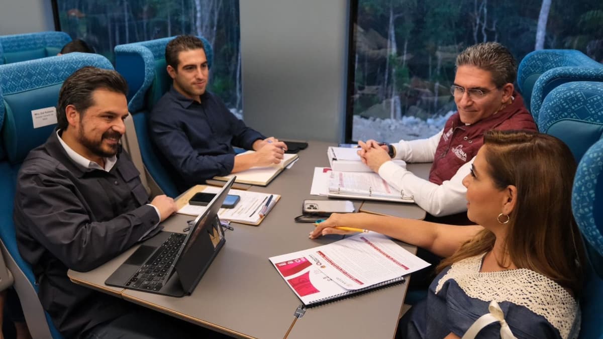 A bordo del Tren Maya, visita Mara Lezama comunidades de Quintana Roo
