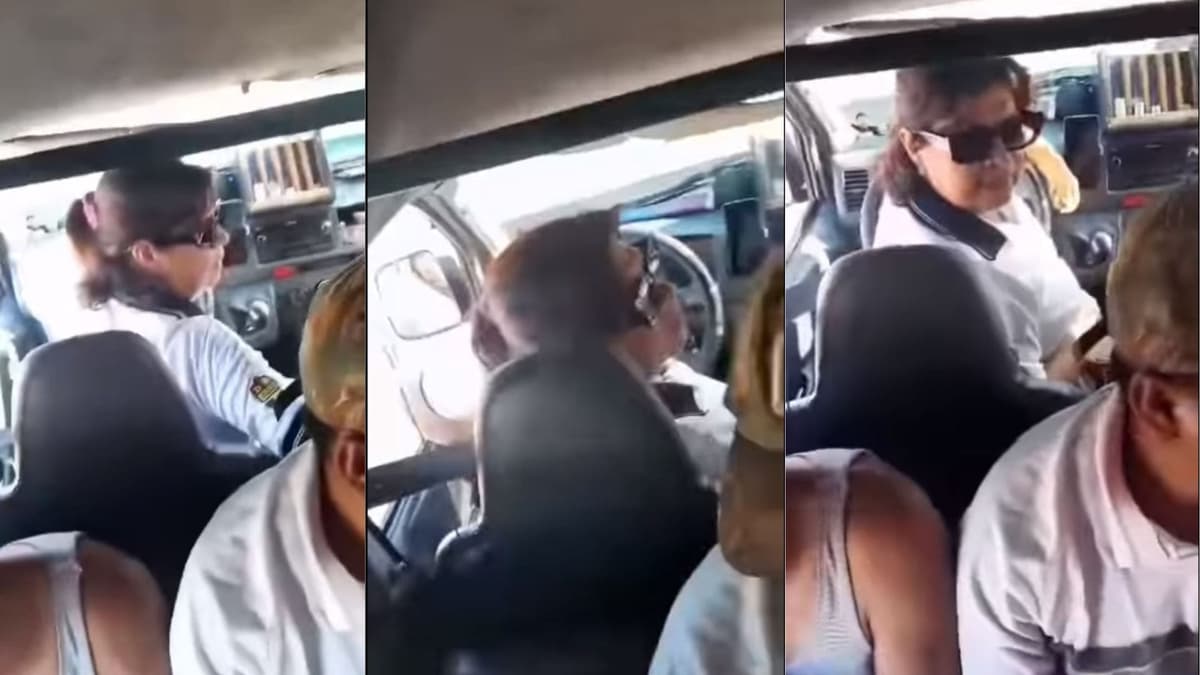 "Lady Combi" se pelea con pasaje en Cancún; "usted cree que con sus pinch#s 10 pesos me da para mi gasolina"
