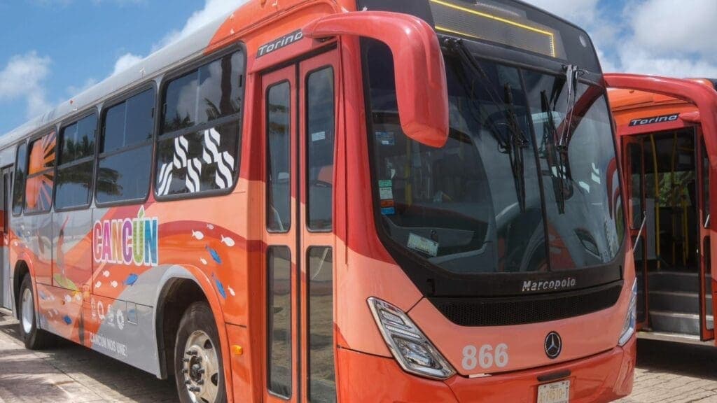 Presentan los 100 nuevos autobuses que cubrirán la ruta de la Zona Hotelera de Cancún