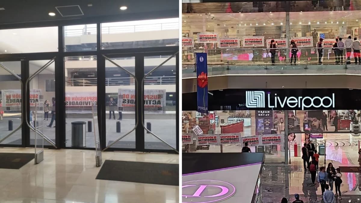 VIDEO: Clausuran tienda Liverpool de Perisur con empleados dentro; la gente los llama "muertos de hambre"