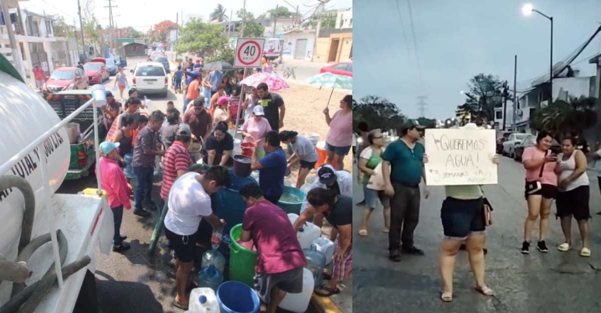 Denuncian robos de agua en Tampico debido a la escasez del líquido en la ciudad