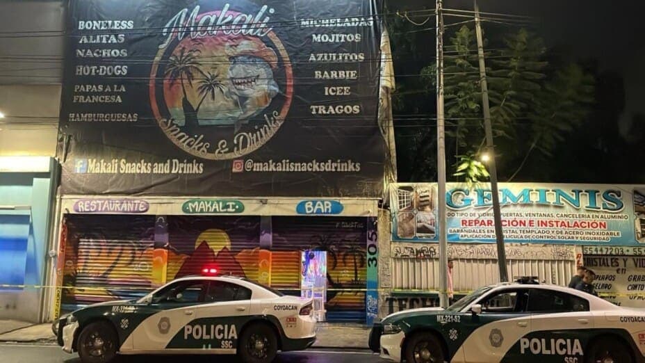 Balacera en bar de Coyoacán deja un muerto y tres menores heridos