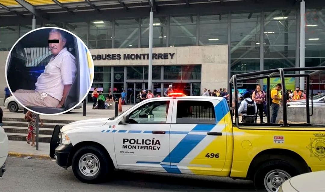 Detienen a abuelito por acosar a jovencita de 17 años en Central de Autobuses de Nuevo León