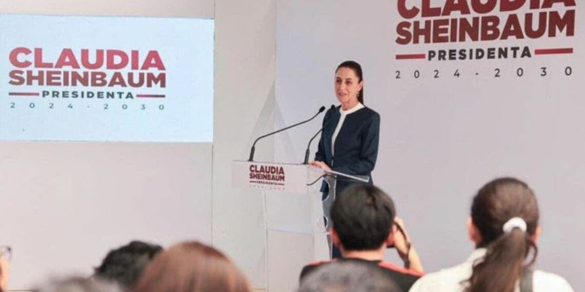 Claudia Sheinbaum anuncia la construcción de tres mil kilómetros de tren de pasajeros en el norte del país para el próximo sexenio