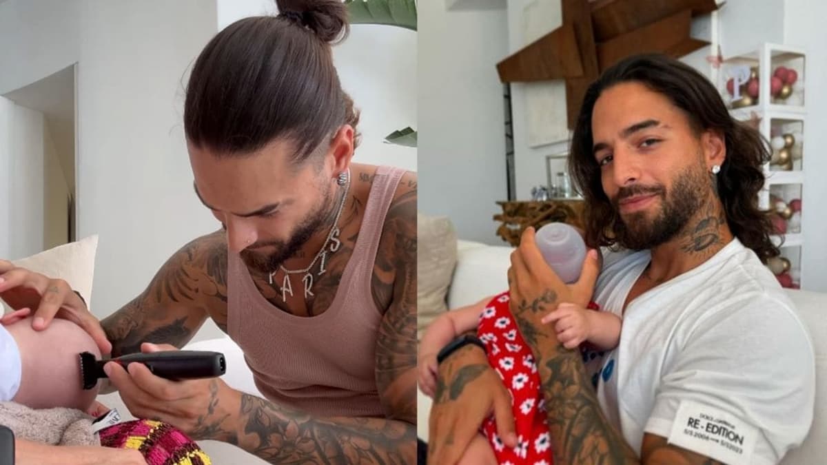 Critican a Maluma por rapar a su bebé de 4 meses