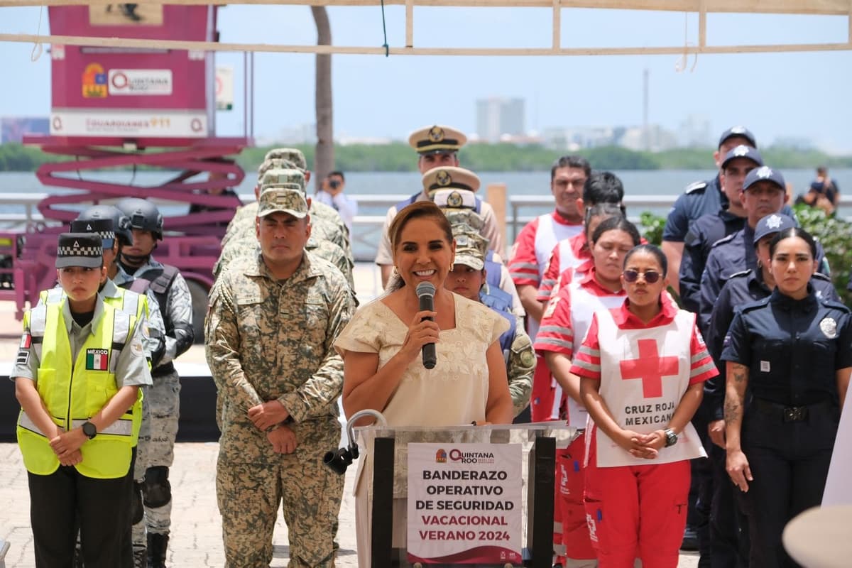 Más de seis mil elementos cuidarán a los turistas que visiten Quintana Roo durante el verano: Mara Lezama