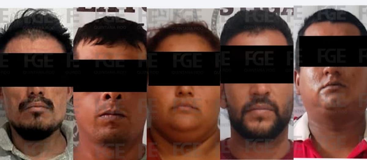 Detienen a cinco presuntos extorsionadores que cobraban derecho de piso en Puerto Morelos