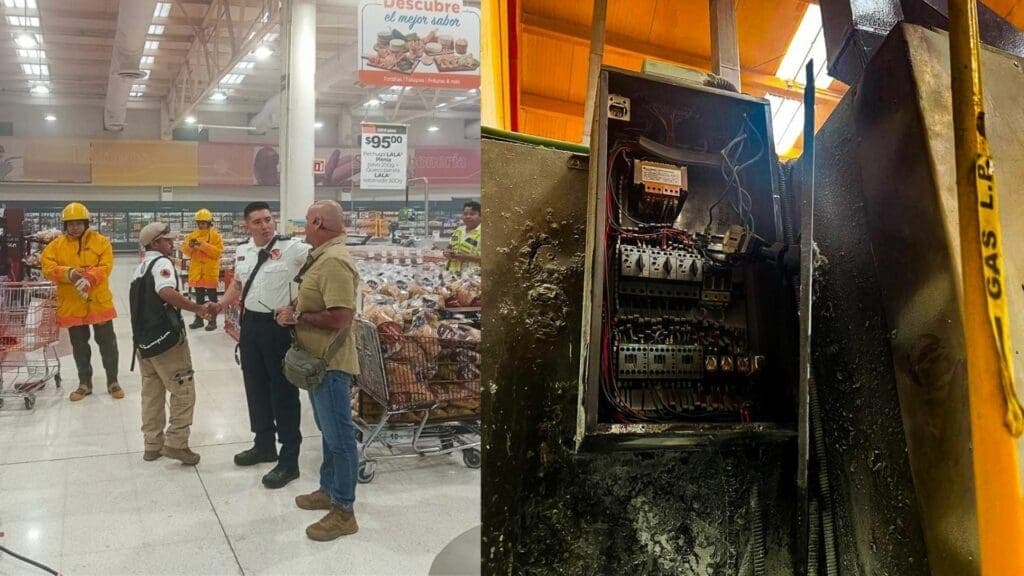 Atienden de forma rápida y eficiente corto circuito en Plaza las Américas de Playa del Carmen