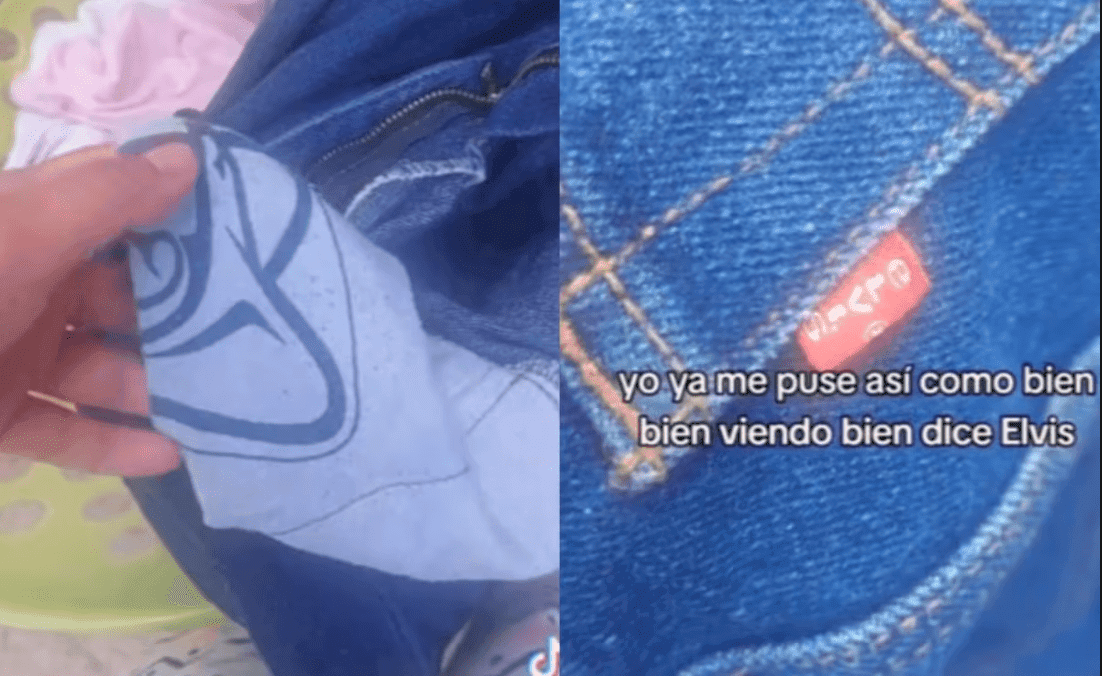 VIDEO: Joven compra jeans de Levi's y encuentra tela del IMSS