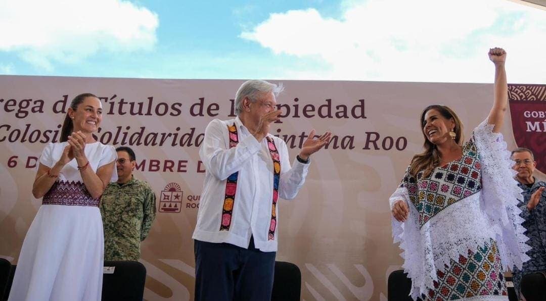 Agradece Mara Lezama a AMLO entrega de mil 774 títulos de propiedad en la Colosio de Playa del Carmen