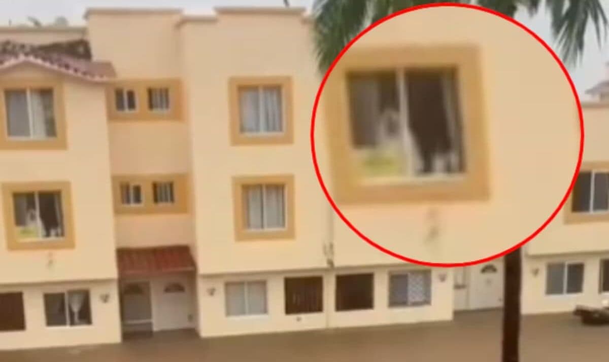 VIDEO: Captan supuesto fantasma mientras grababa un video del desastre en Acapulco