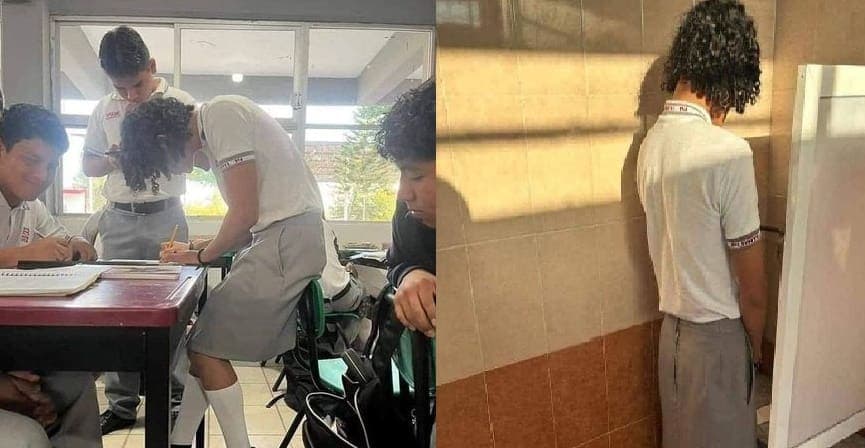 Desata polémica adolescente que acude en falda a clases en plantel de Tabasco