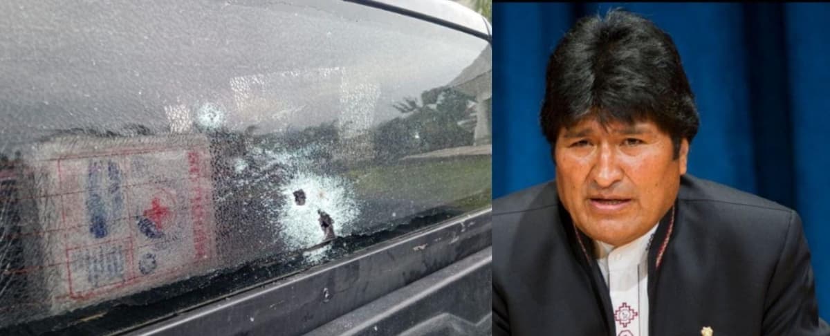 Video: Evo Morales denuncia intento de asesinato; dispararon 14 veces contra vehículo en el que viajaba