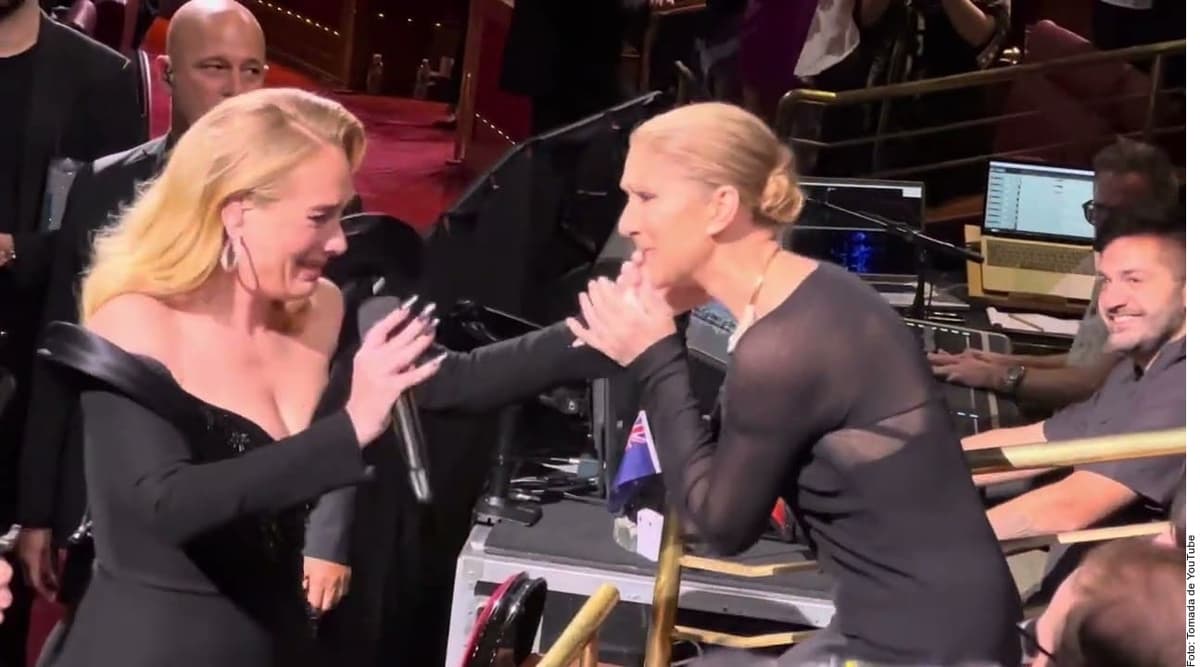 VIDEO: Adele estalla en llanto al ver a Céline Dion en su concierto