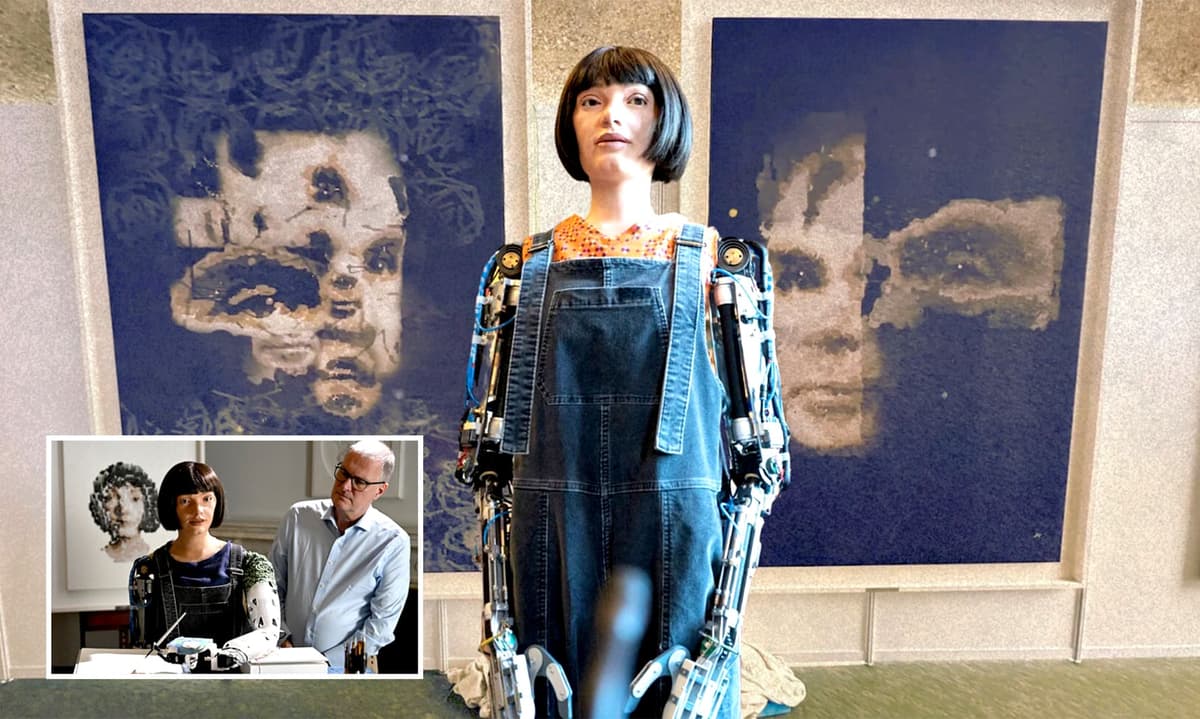 Obra de arte pintada por un robot humanoide se vende en más de un millón de dólares