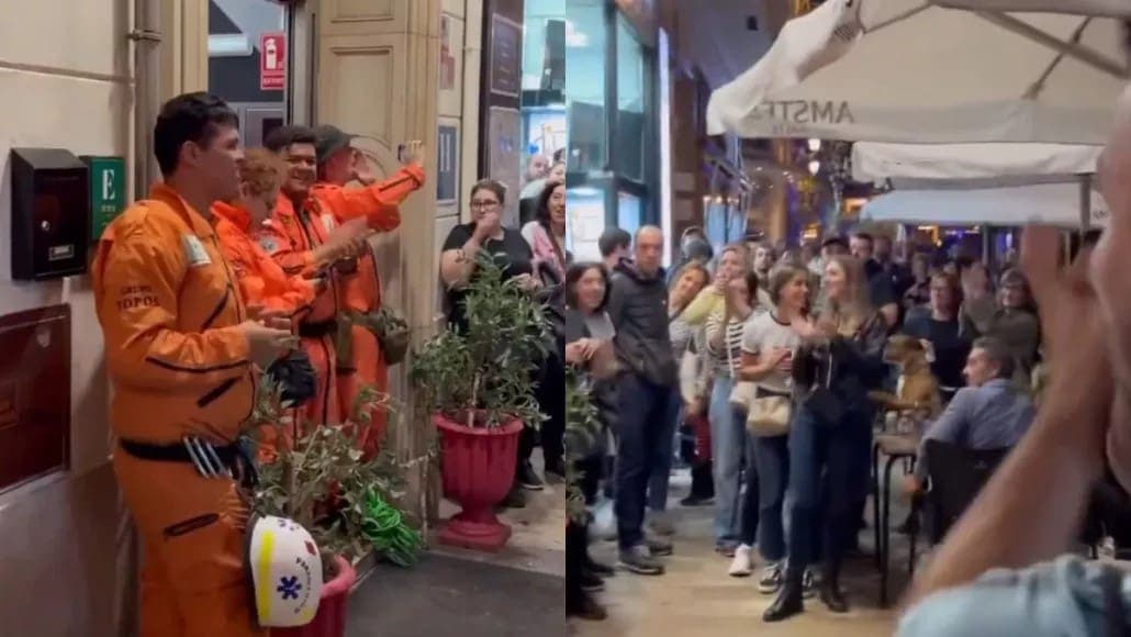 Video: Ovacionan a los "Topos Azteca" por su labor tras el paso de la DANA en Valencia