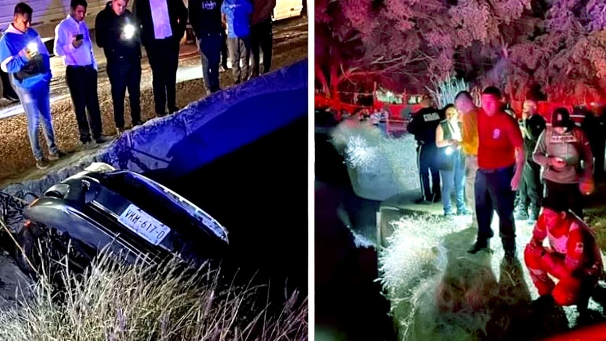 ¡Tragedia en Sinaloa! Taxi cae a canal y conductor muere tras rescatar a sus pasajeros