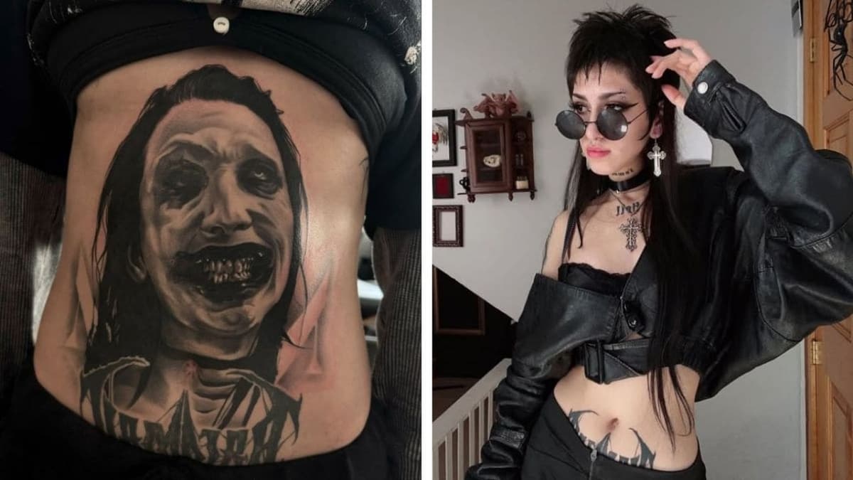 VIDEO: Joven se quiso tatuar a Marilyn Manson por 10 mil pesos y resultado se parece a "La Monja"