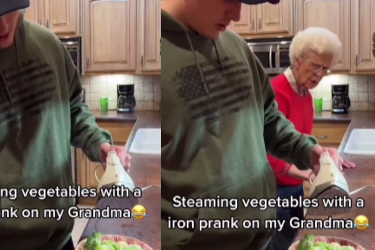 VIDEO: Joven cocina vegetales al vapor con una plancha de ropa