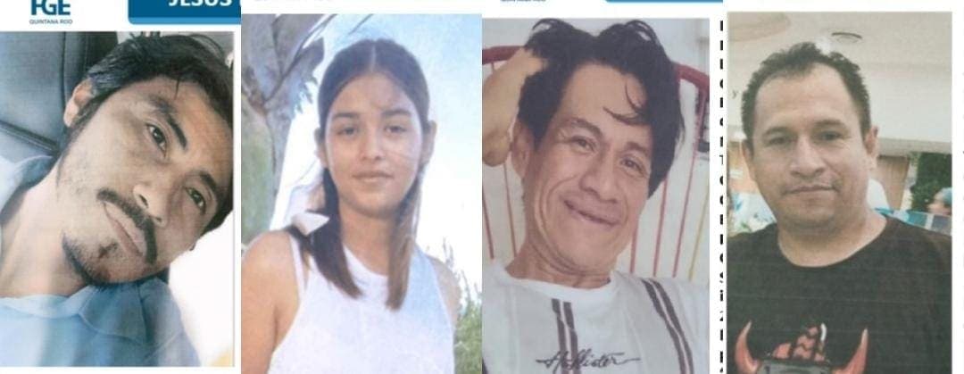 Buscan a una menor y a tres hombres reportados como desaparecidos en Quintana Roo