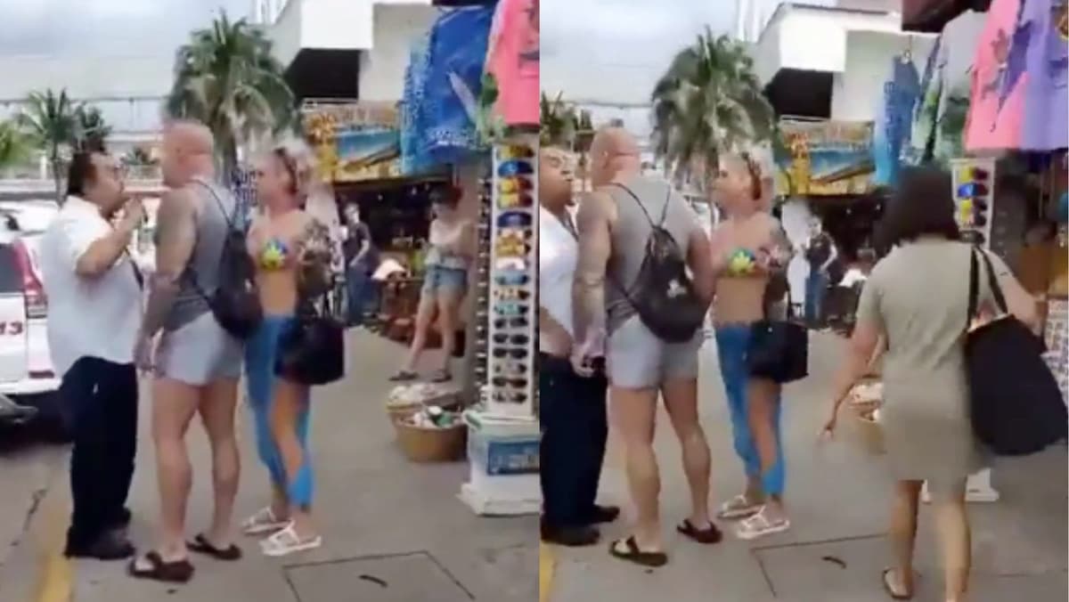 Turista enfrenta a taxista de Cozumel por querer cobrarle 100 dólares, la tarifa era de 100 pesos