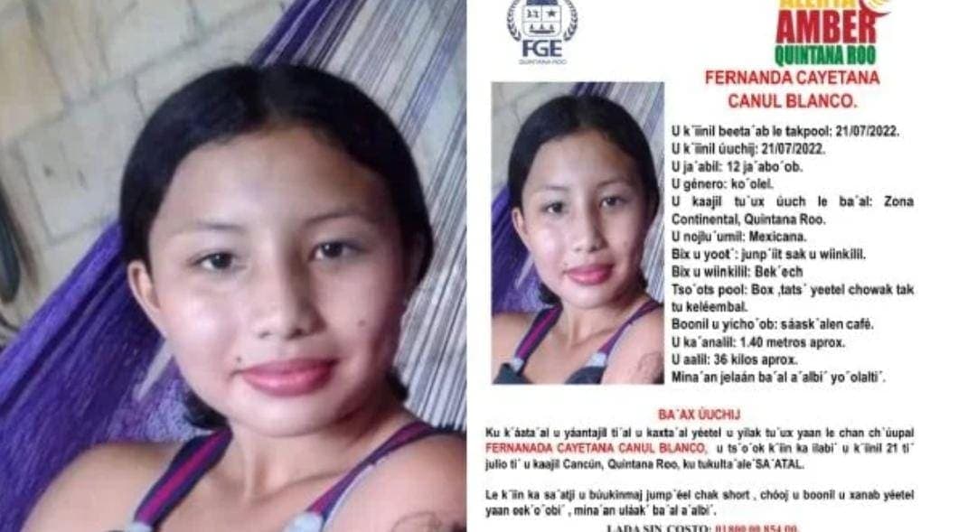 Continúa madre de Fernanda Cayetana buscando a menor; ya tradujo la ficha al maya