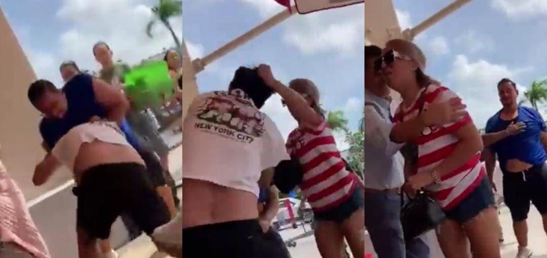 Video: Se agarran a golpes unos clientes en el área de comida del Costco de Cancún