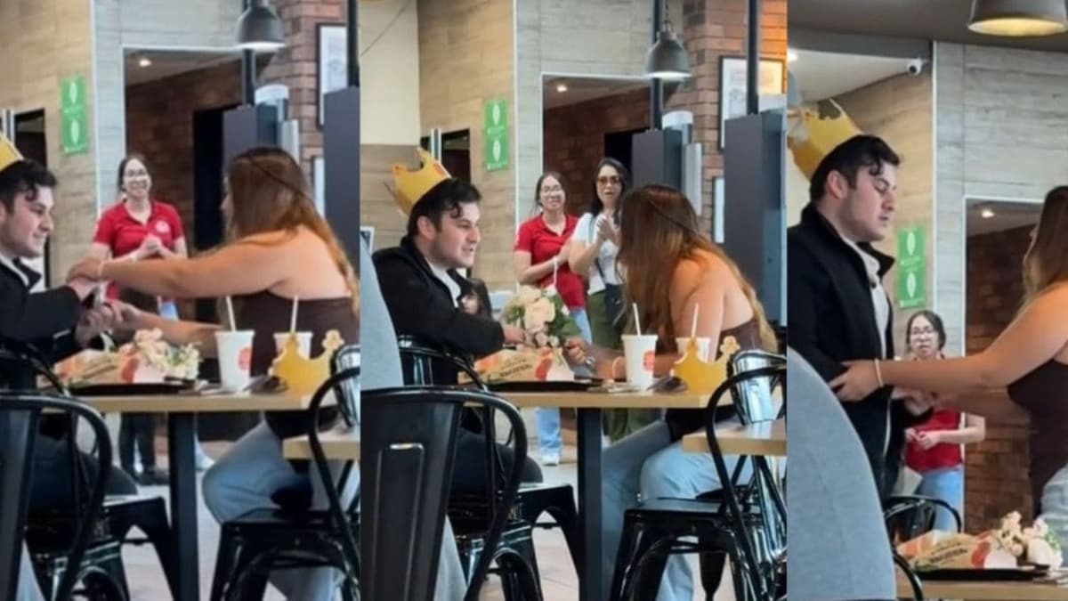 VIDEO: Joven rechaza propuesta de matrimonio en Burger King