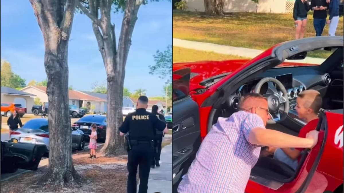 Video: Niño es sorprendido con un desfile de autos deportivos en su cumpleaños en Estados Unidos