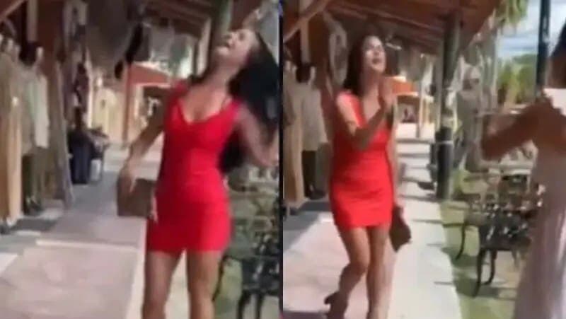 Video: Tras humillar a locatarios, habitantes avientan huevos a boutique de #LadyBacalar en QRoo